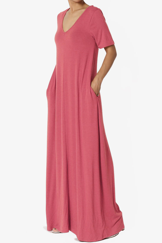 Vina Pocket Oversized Maxi Dress ROSE_3