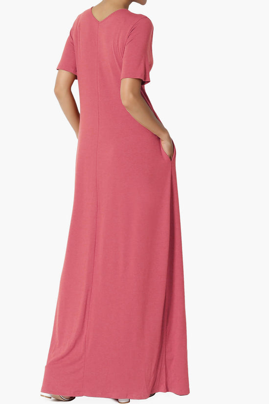 Load image into Gallery viewer, Vina Pocket Oversized Maxi Dress ROSE_4
