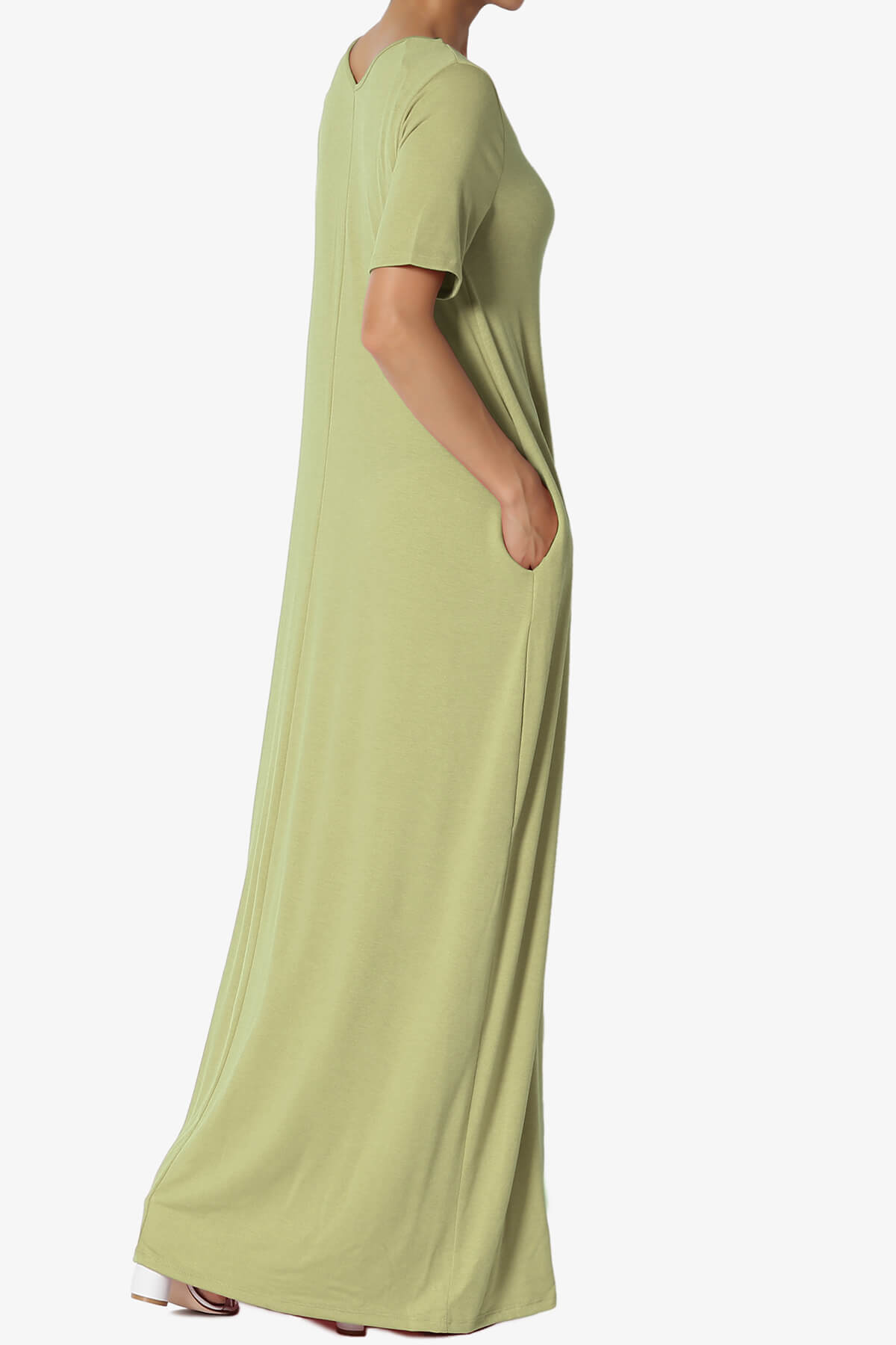 Vina Pocket Oversized Maxi Dress SAGE_4