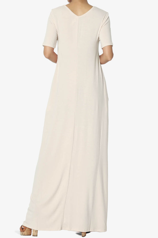 Load image into Gallery viewer, Vina Pocket Oversized Maxi Dress SAND BEIGE_2
