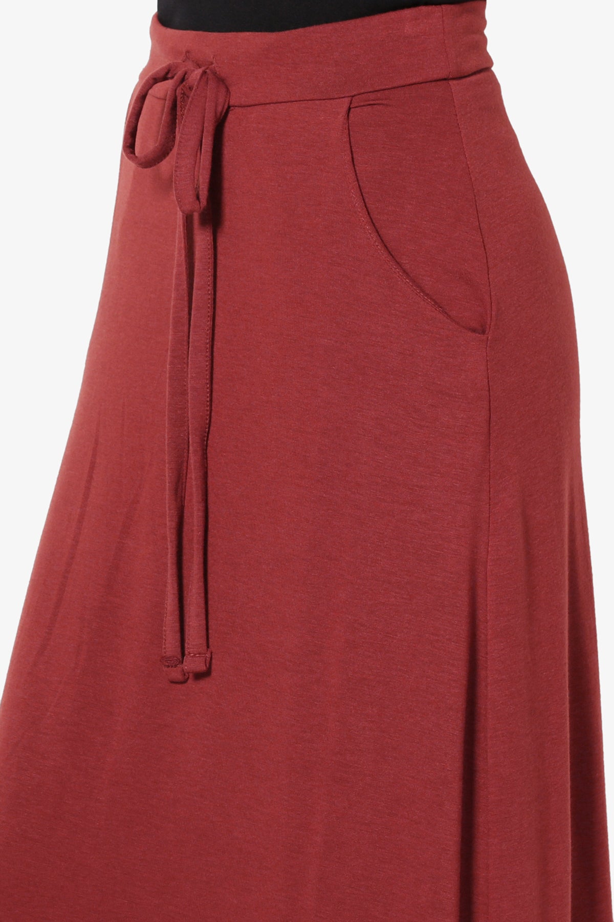 Izzie Drawstring Pocket Jersey Maxi Skirt