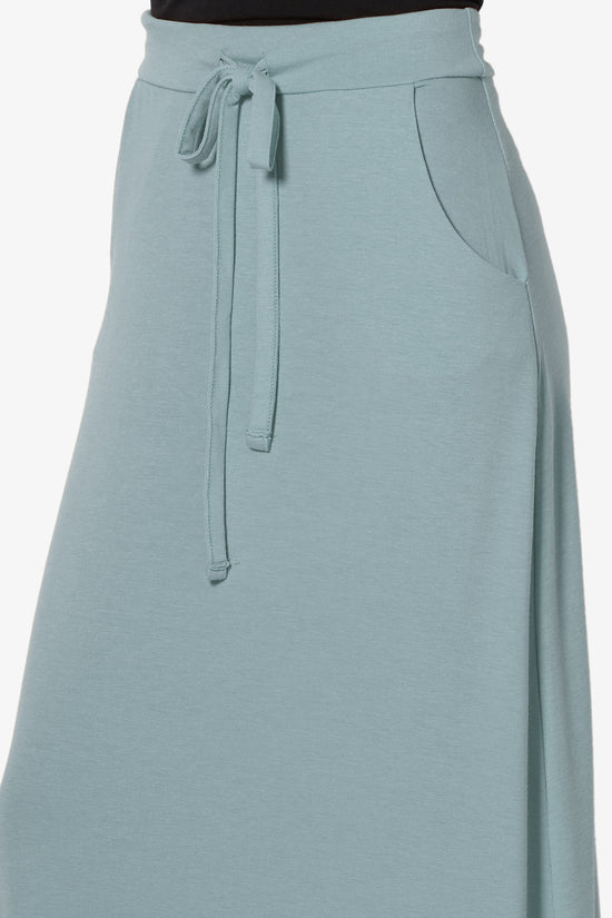 Izzie Drawstring Pocket Jersey Maxi Skirt