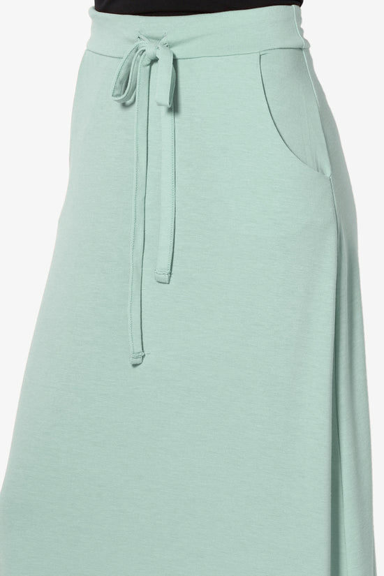 Izzie Drawstring Pocket Jersey Maxi Skirt PLUS