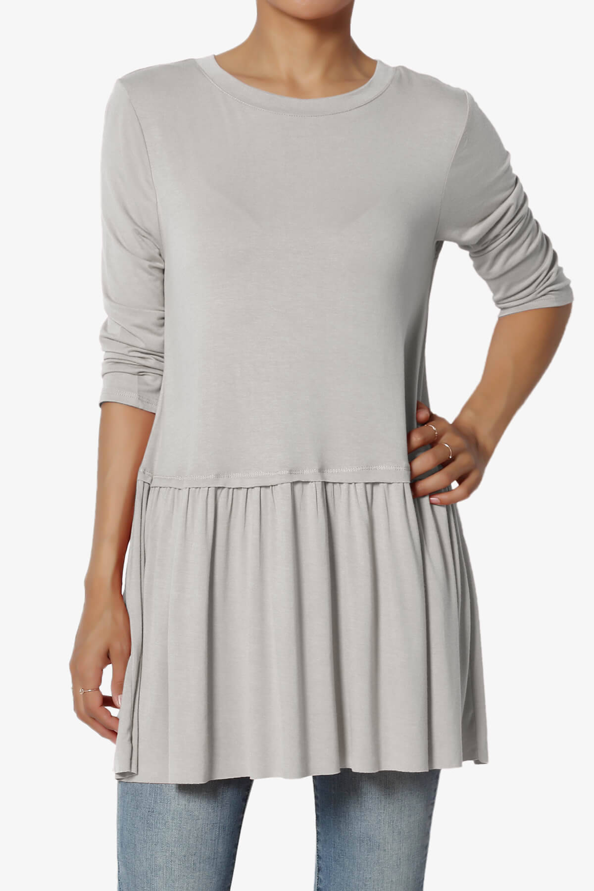 Load image into Gallery viewer, Tofino 3/4 Sleeve Pleated Peplum Top

