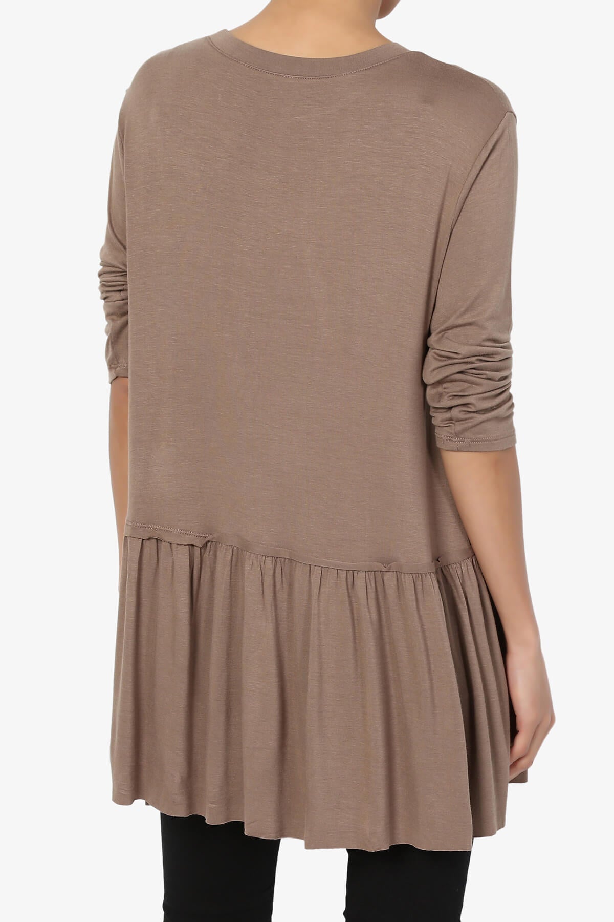 Tofino 3/4 Sleeve Pleated Peplum Top