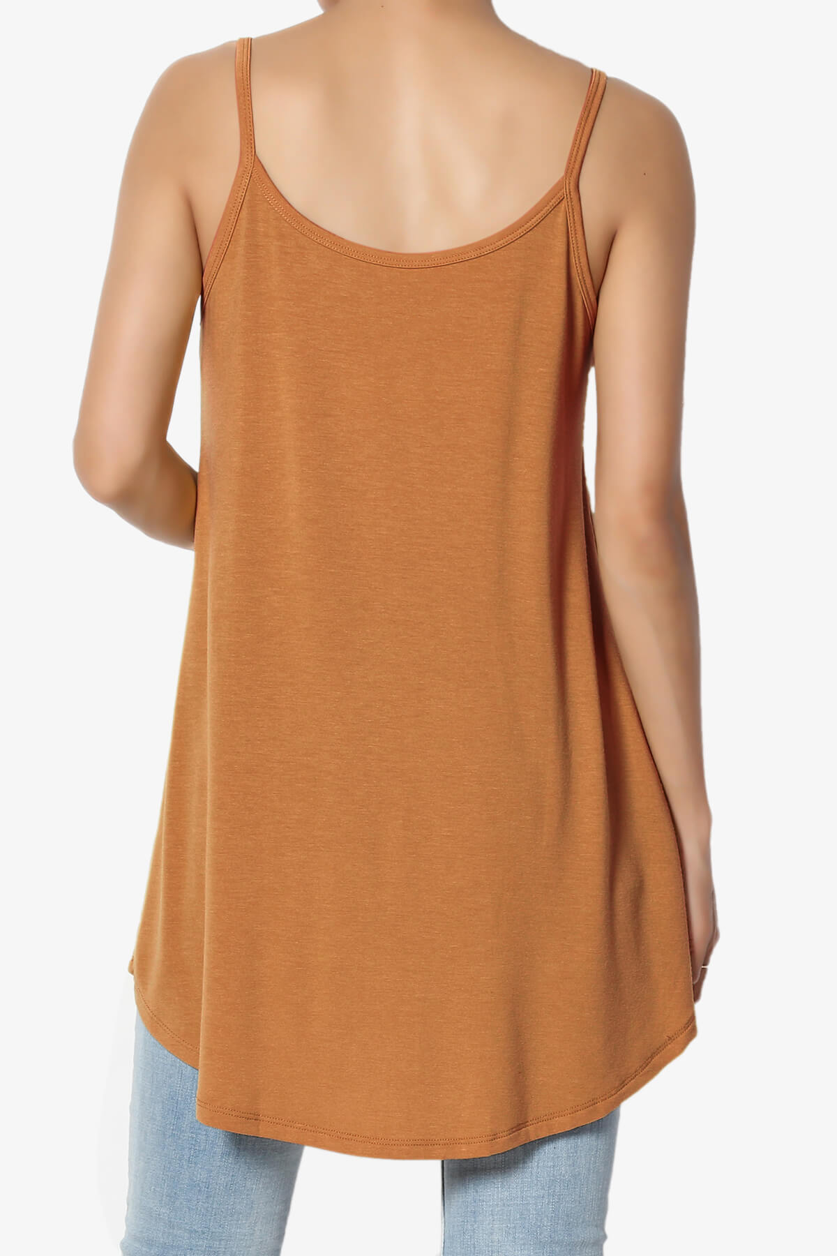 Load image into Gallery viewer, Chelsea Scoop &amp;amp; V Neck Flared Camisole Top ALMOND_2
