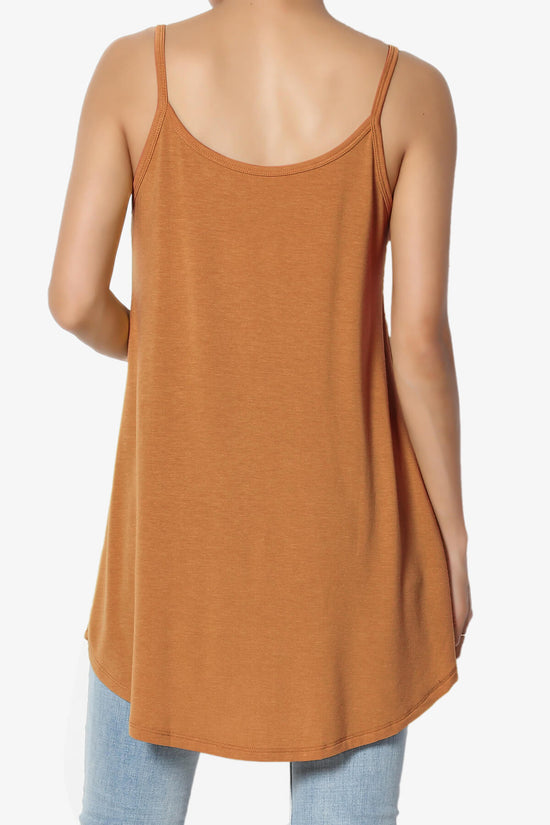 Chelsea Scoop & V Neck Flared Camisole Top ALMOND_2