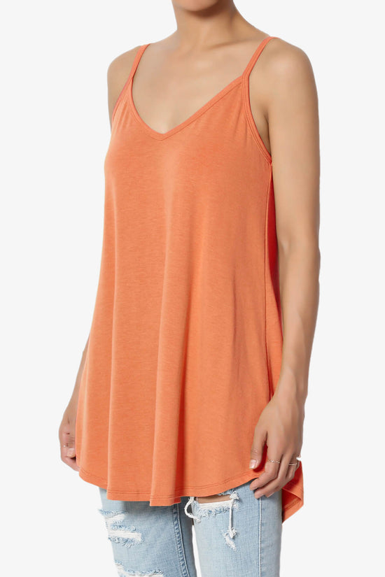 Chelsea Scoop & V Neck Flared Camisole Top ASH COPPER_3