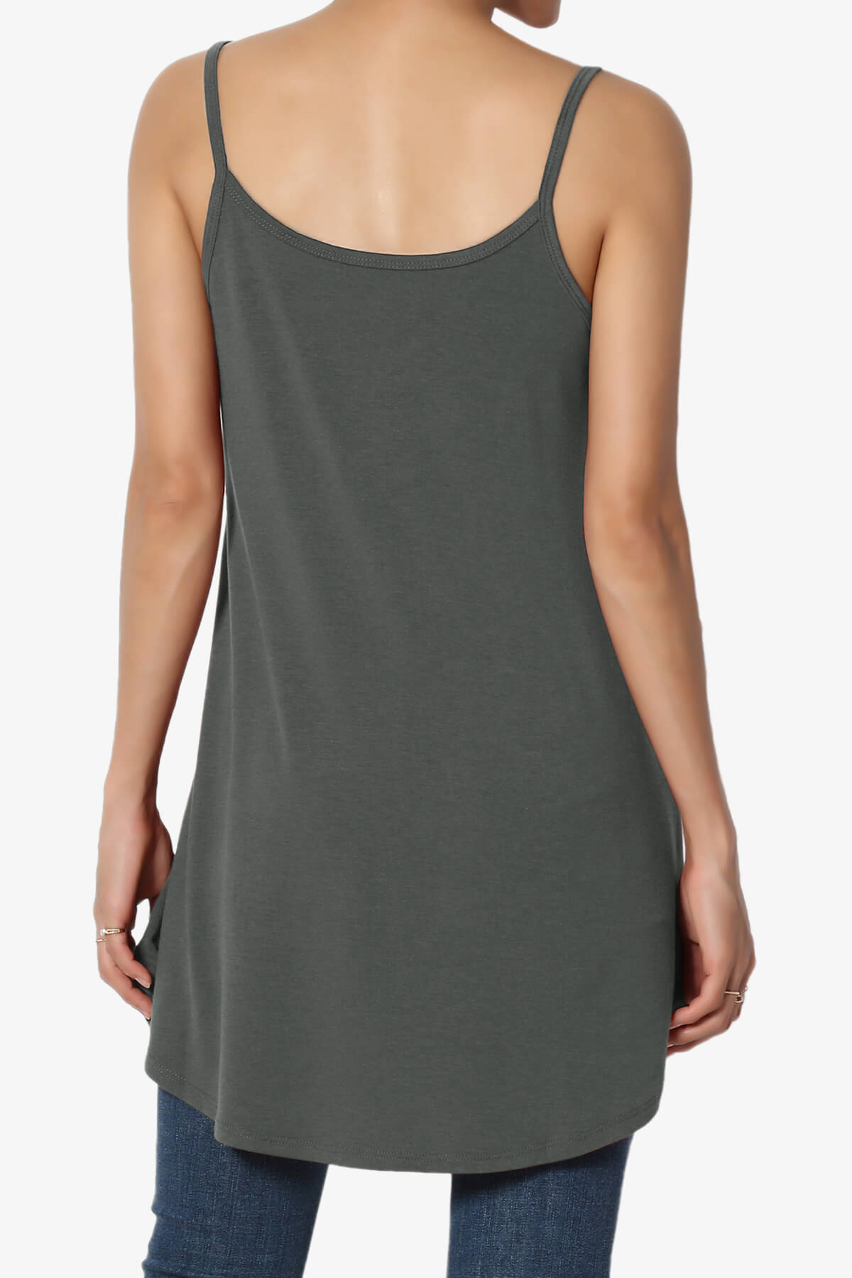 Chelsea Scoop & V Neck Flared Camisole Top ASH GREY_2