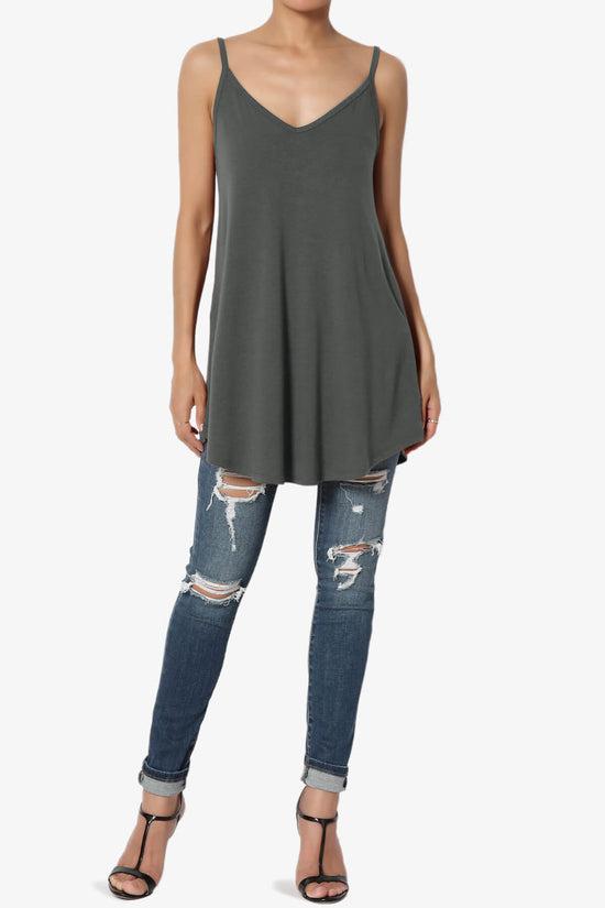 Load image into Gallery viewer, Chelsea Scoop &amp;amp; V Neck Flared Camisole Top ASH GREY_6

