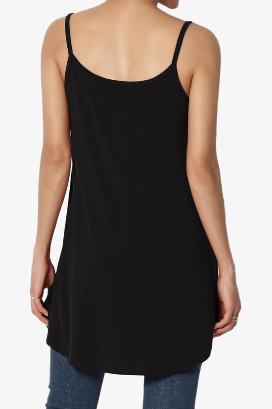 Chelsea Scoop & V Neck Flared Camisole Top BLACK_2