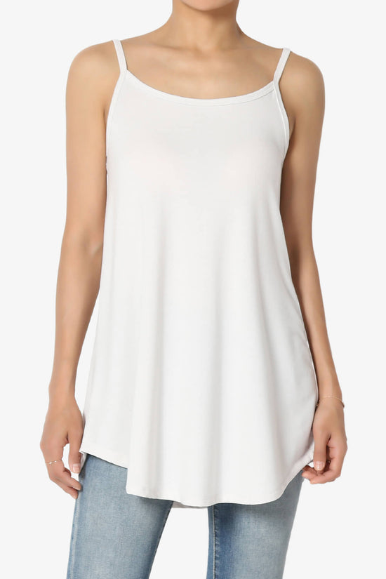 Chelsea Scoop & V Neck Flared Camisole Top BONE_1