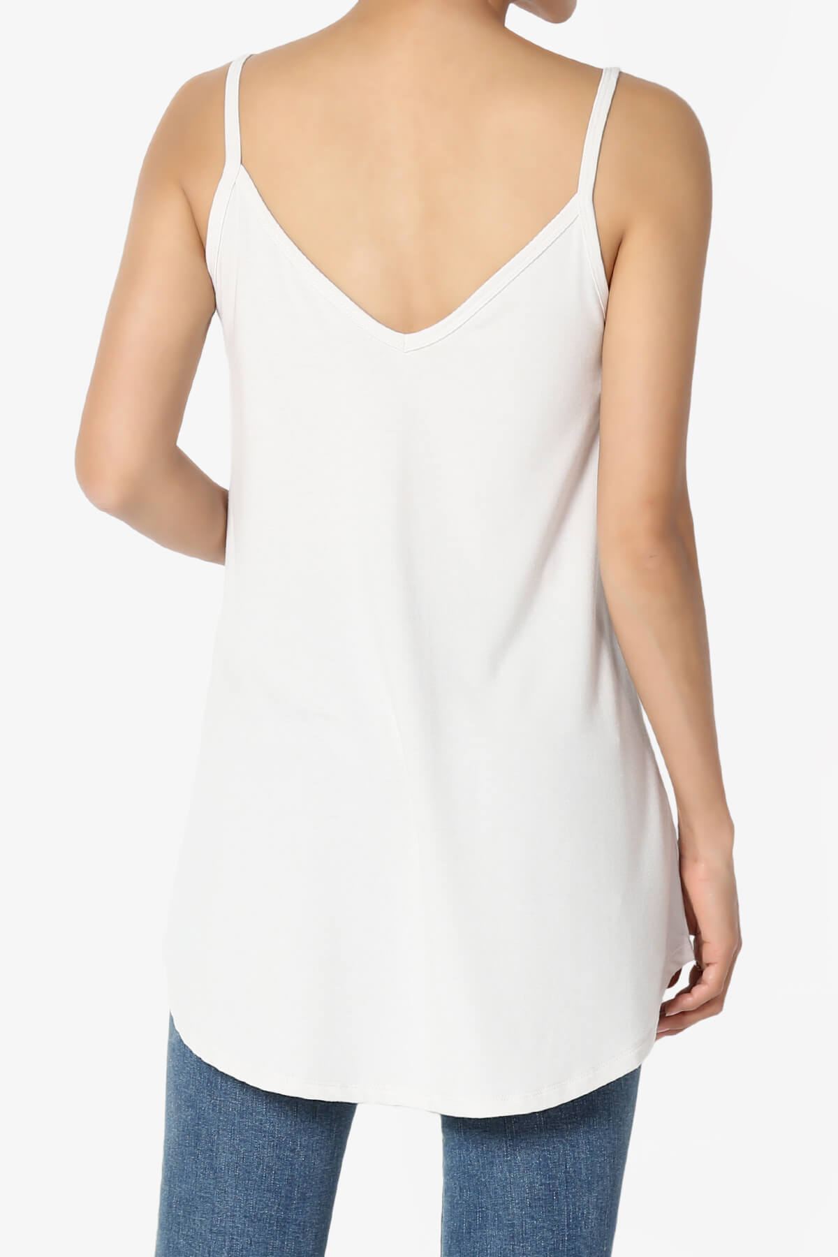 Load image into Gallery viewer, Chelsea Scoop &amp;amp; V Neck Flared Camisole Top BONE_2
