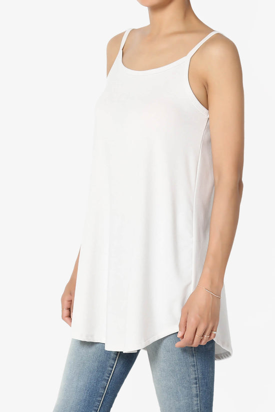 Chelsea Scoop & V Neck Flared Camisole Top BONE_3