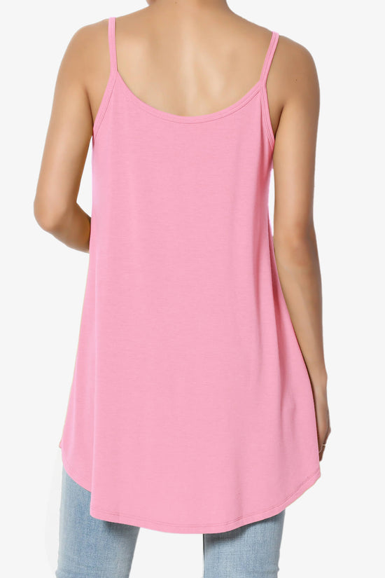 Chelsea Scoop & V Neck Flared Camisole Top CANDY PINK_2