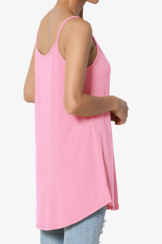 Chelsea Scoop & V Neck Flared Camisole Top CANDY PINK_4