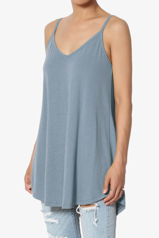 Chelsea Scoop & V Neck Flared Camisole Top CEMENT_3