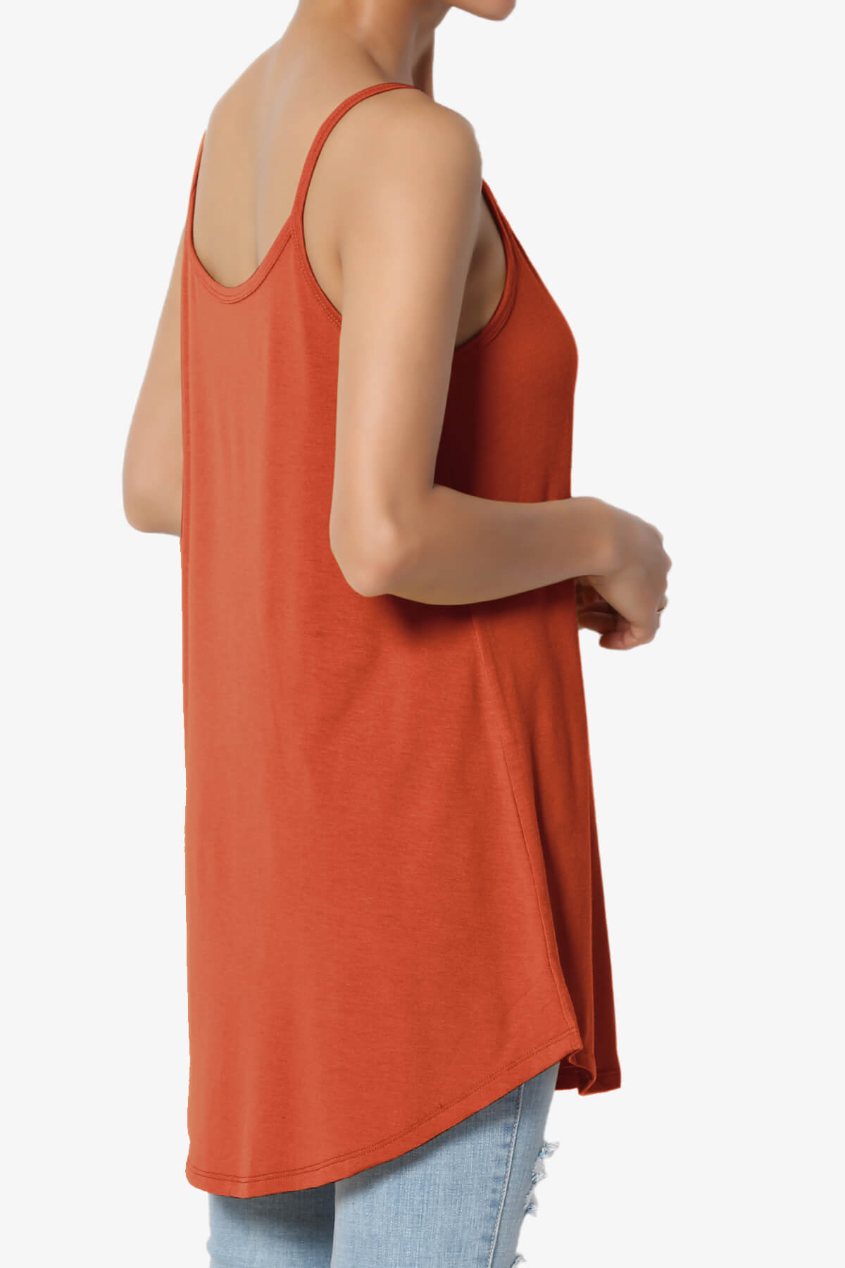 Chelsea Scoop & V Neck Flared Camisole Top COPPER_4