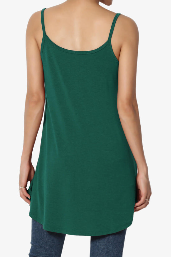 Chelsea Scoop & V Neck Flared Camisole Top DARK GREEN_2