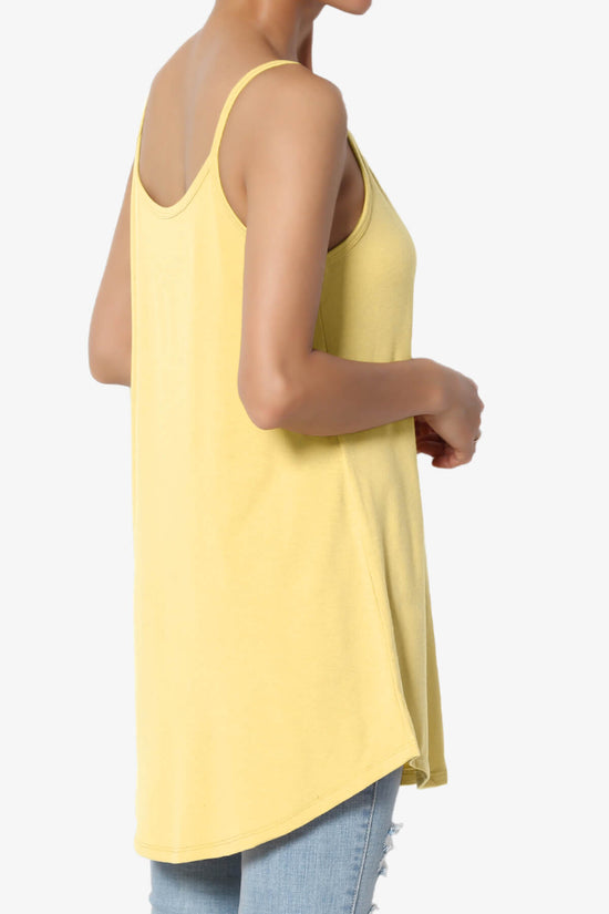 Chelsea Scoop & V Neck Flared Camisole Top DUSTY BANANA_4