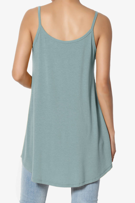 Chelsea Scoop & V Neck Flared Camisole Top DUSTY BLUE_2