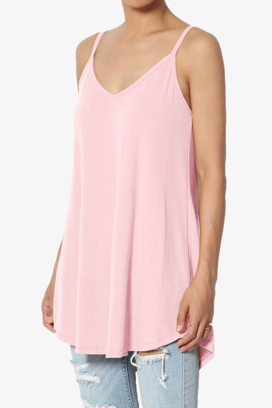 Chelsea Scoop & V Neck Flared Camisole Top DUSTY PINK_3