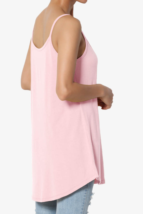 Chelsea Scoop & V Neck Flared Camisole Top DUSTY PINK_4