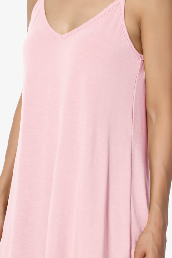 Chelsea Scoop & V Neck Flared Camisole Top DUSTY PINK_5
