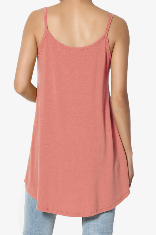 Chelsea Scoop & V Neck Flared Camisole Top DUSTY ROSE_2