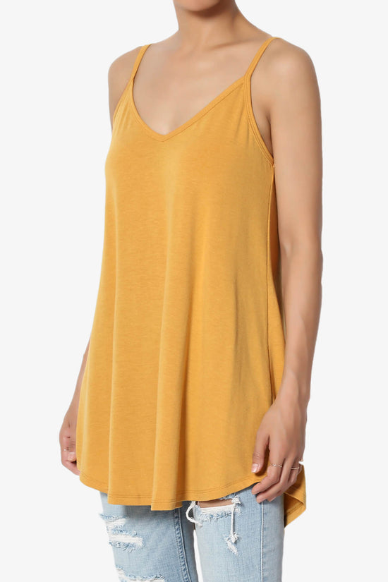 Load image into Gallery viewer, Chelsea Scoop &amp;amp; V Neck Flared Camisole Top GOLDEN MUSTARD_3
