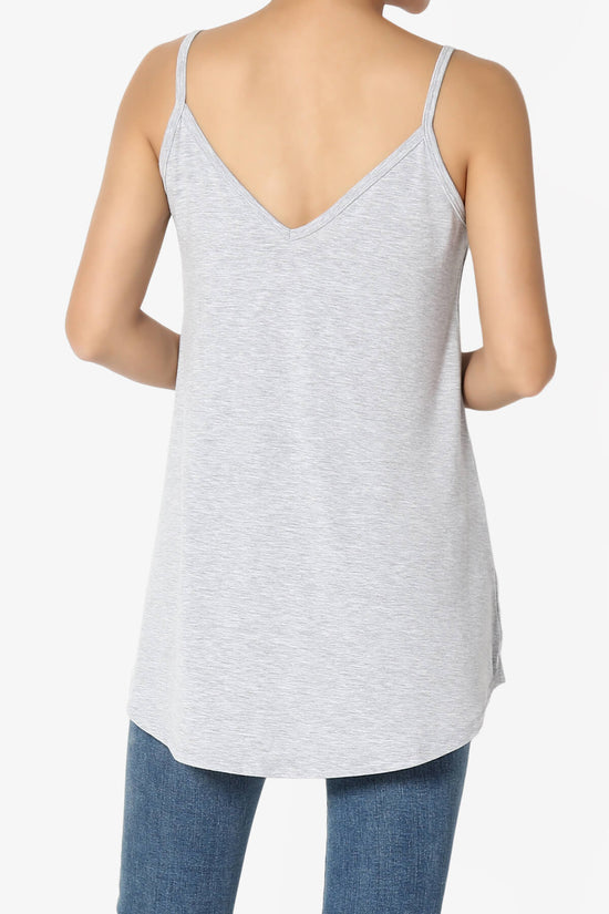 Chelsea Scoop & V Neck Flared Camisole Top HEATHER GREY_2