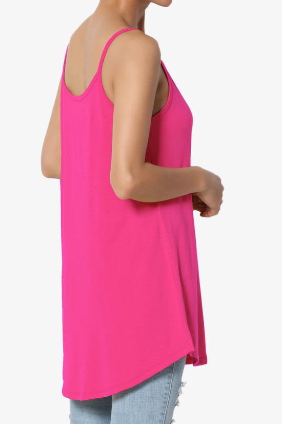 Load image into Gallery viewer, Chelsea Scoop &amp;amp; V Neck Flared Camisole Top HOT PINK_4
