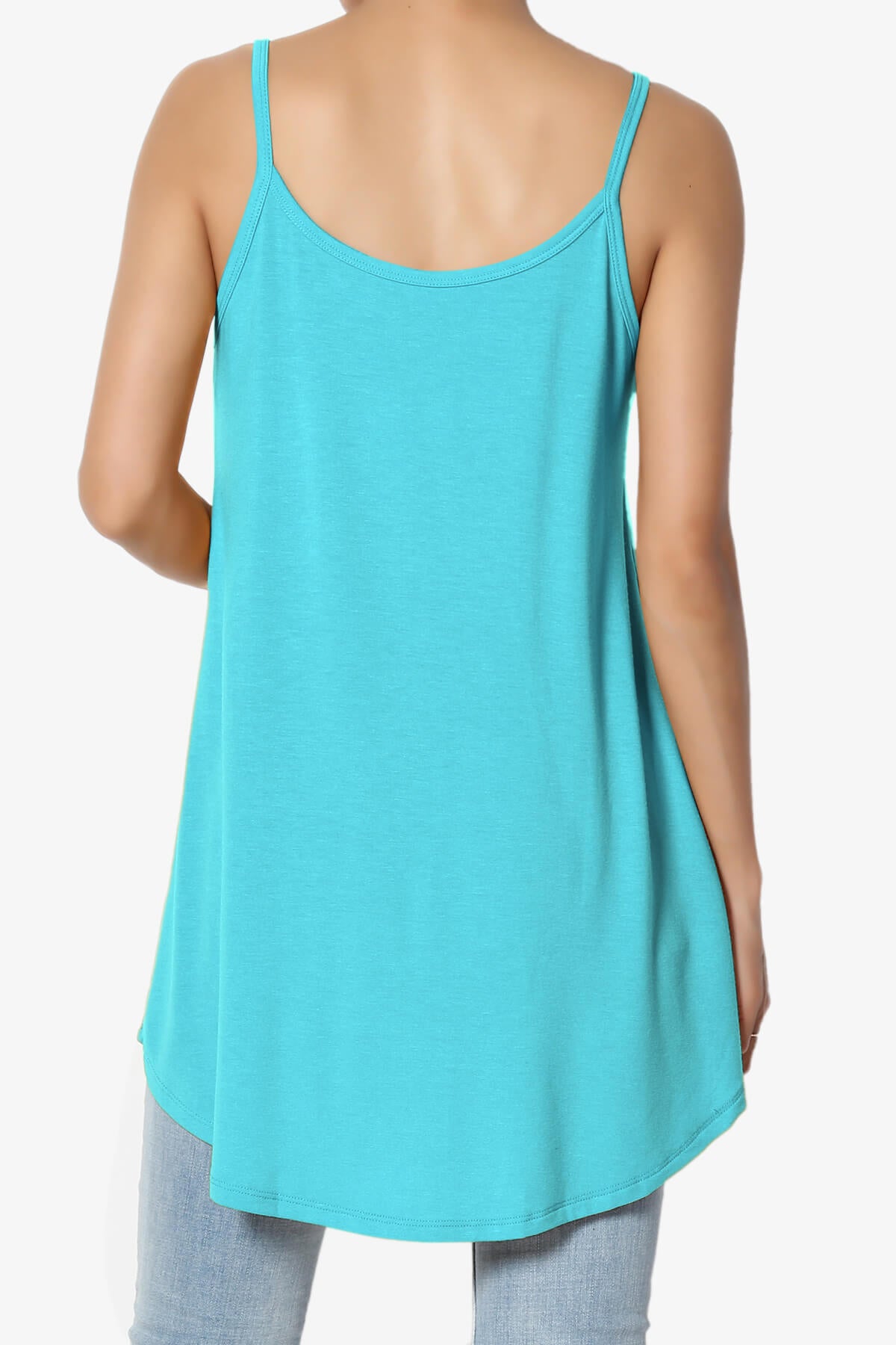 Chelsea Scoop & V Neck Flared Camisole Top ICE BLUE_2