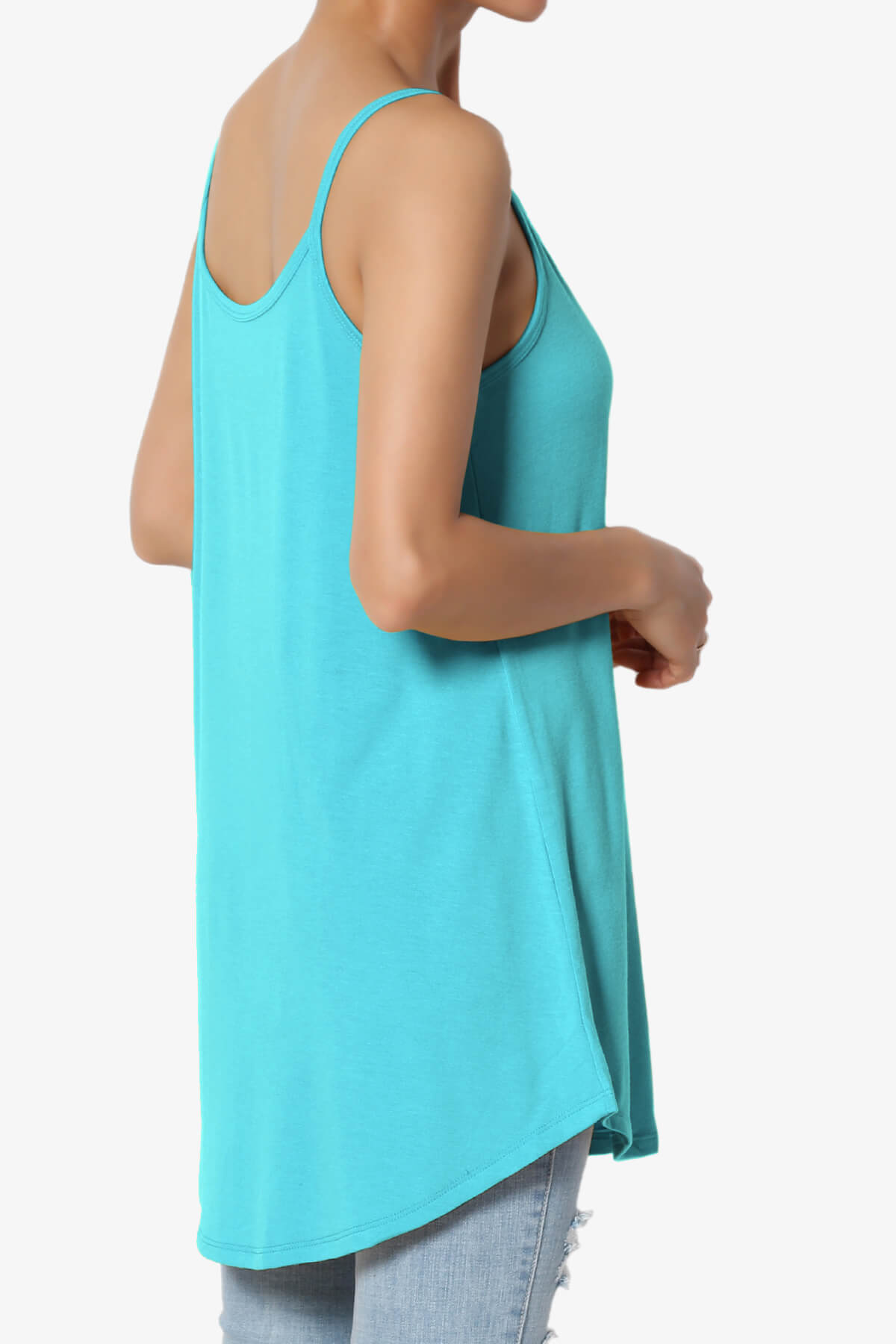 Chelsea Scoop & V Neck Flared Camisole Top ICE BLUE_4