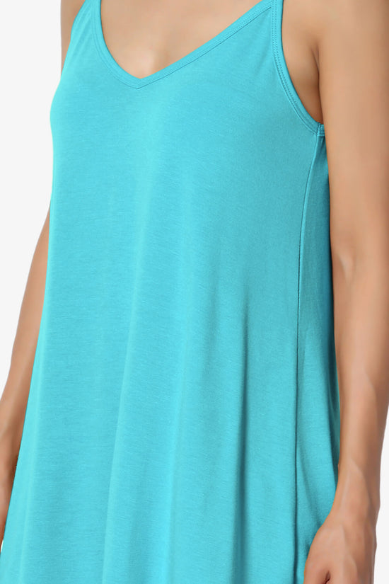 Chelsea Scoop & V Neck Flared Camisole Top ICE BLUE_5