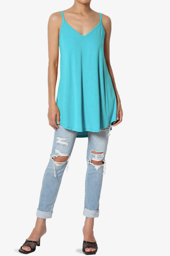 Chelsea Scoop & V Neck Flared Camisole Top ICE BLUE_6