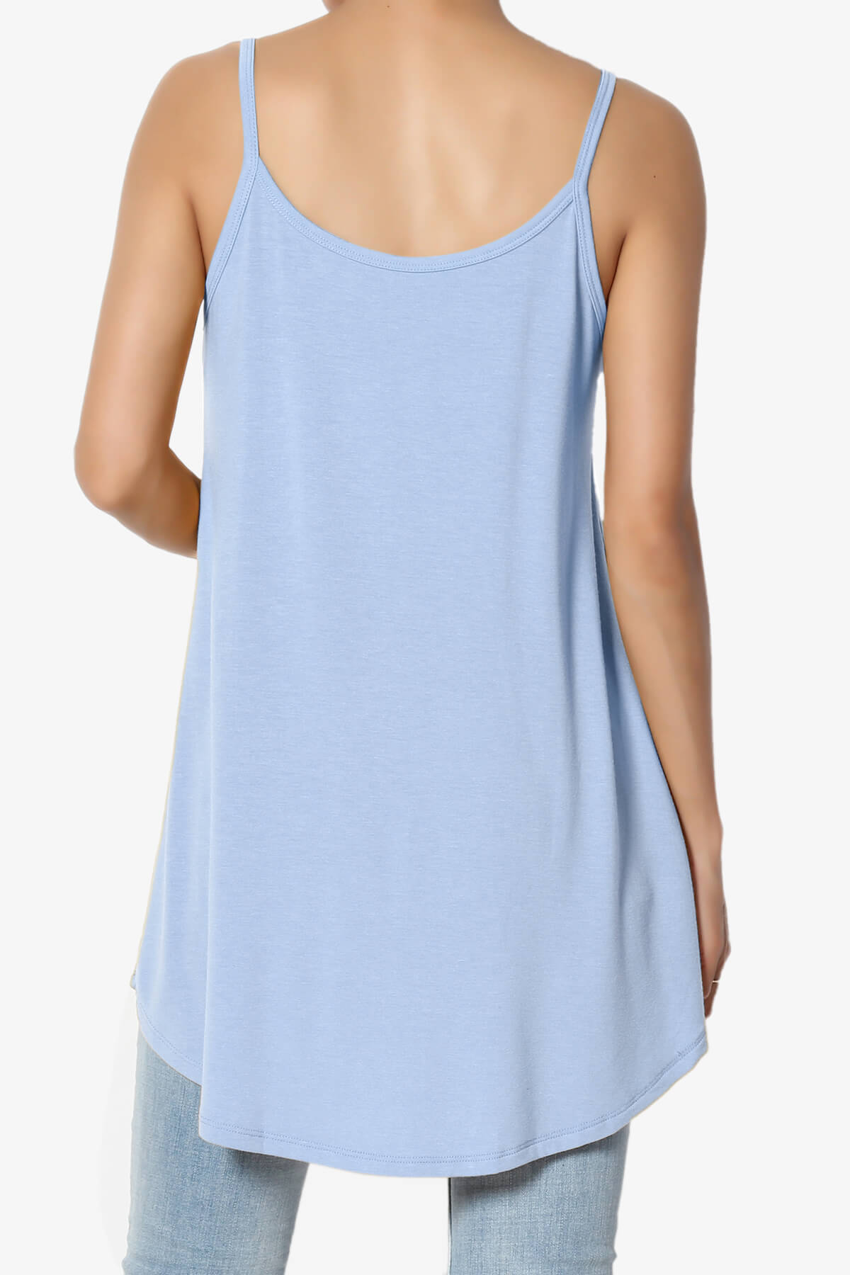 Load image into Gallery viewer, Chelsea Scoop &amp;amp; V Neck Flared Camisole Top LIGHT BLUE_2
