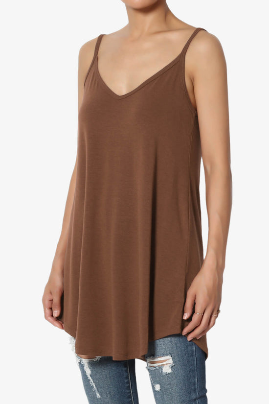 Load image into Gallery viewer, Chelsea Scoop &amp;amp; V Neck Flared Camisole Top LIGHT BROWN_3
