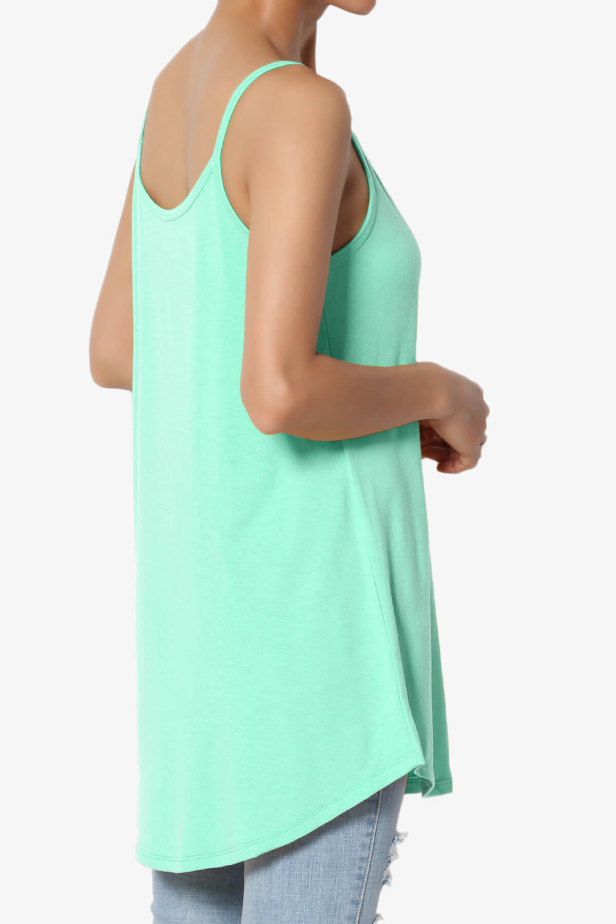 Chelsea Scoop & V Neck Flared Camisole Top MINT_4