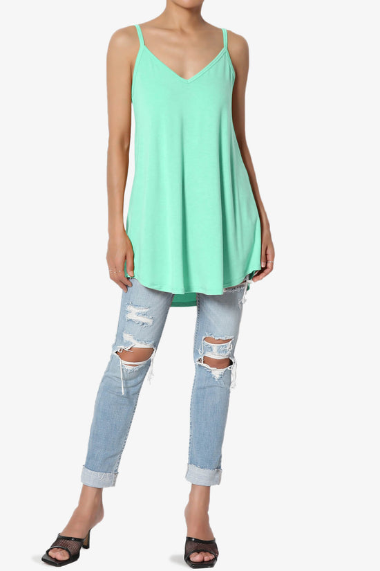 Chelsea Scoop & V Neck Flared Camisole Top MINT_6