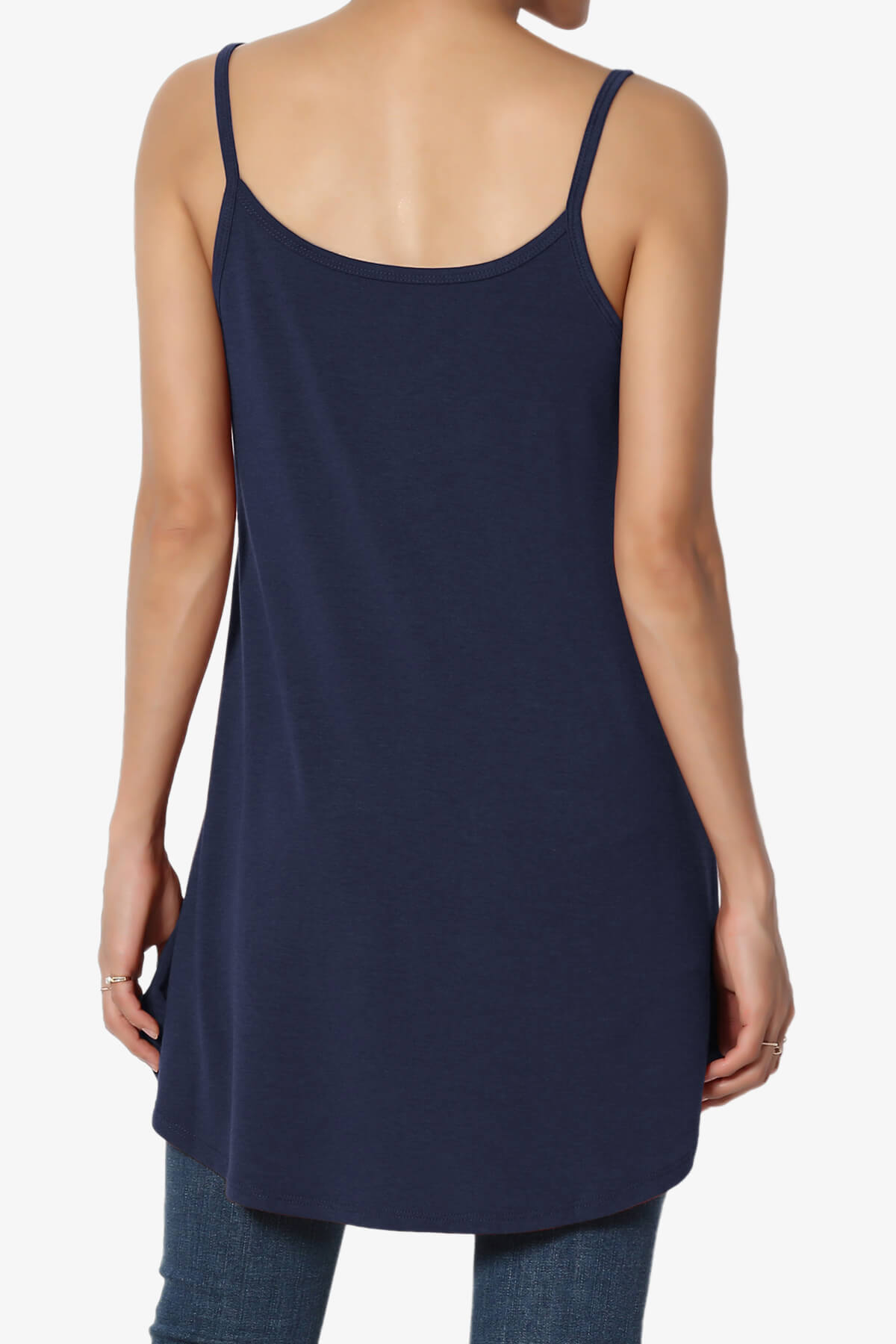 Chelsea Scoop & V Neck Flared Camisole Top NAVY_2