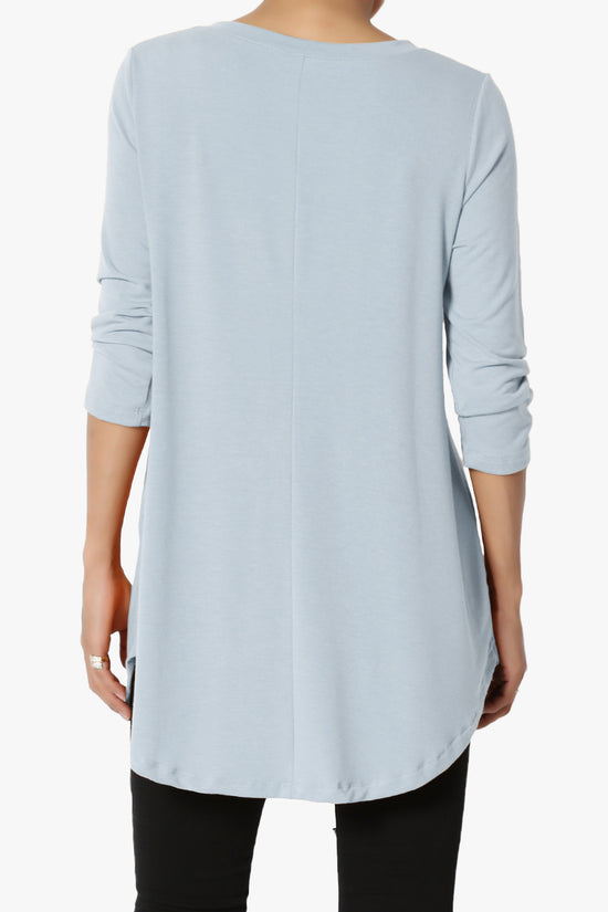 Load image into Gallery viewer, Ramada 3/4 Sleeve Flowy Jersey Top ASH BLUE_2
