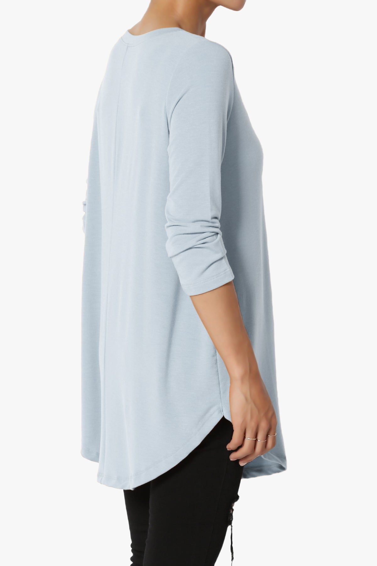 Load image into Gallery viewer, Ramada 3/4 Sleeve Flowy Jersey Top ASH BLUE_4
