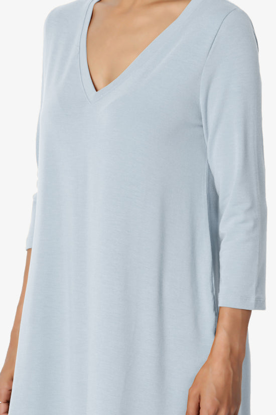 Load image into Gallery viewer, Ramada 3/4 Sleeve Flowy Jersey Top ASH BLUE_5

