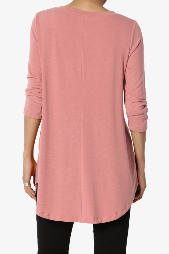 Load image into Gallery viewer, Ramada 3/4 Sleeve Flowy Jersey Top DUSTY ROSE_2
