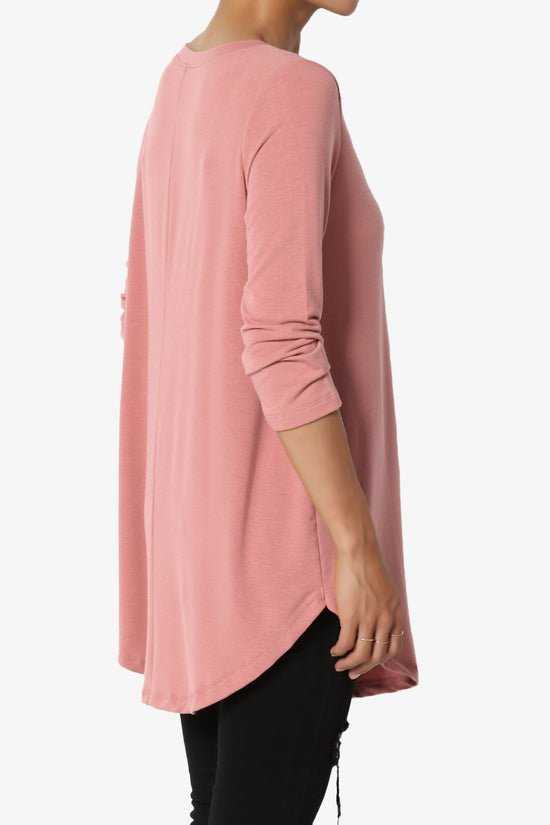 Load image into Gallery viewer, Ramada 3/4 Sleeve Flowy Jersey Top DUSTY ROSE_4
