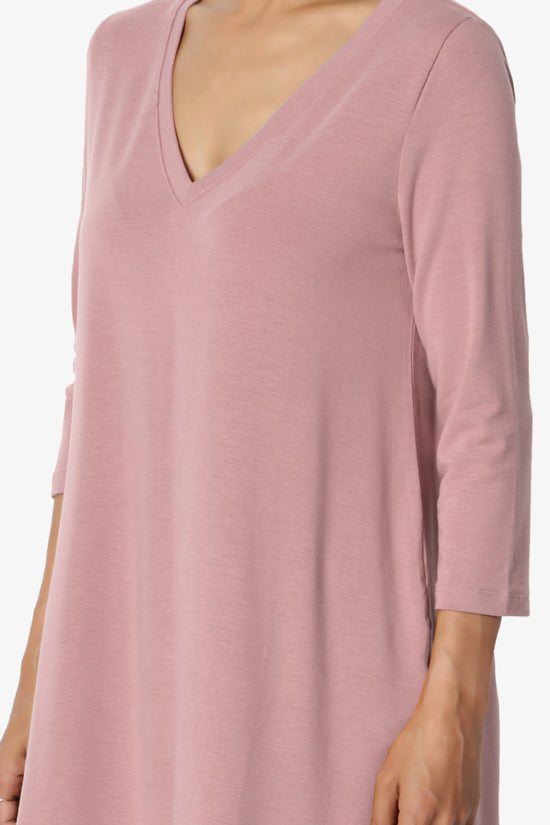 Load image into Gallery viewer, Ramada 3/4 Sleeve Flowy Jersey Top LIGHT ROSE_5
