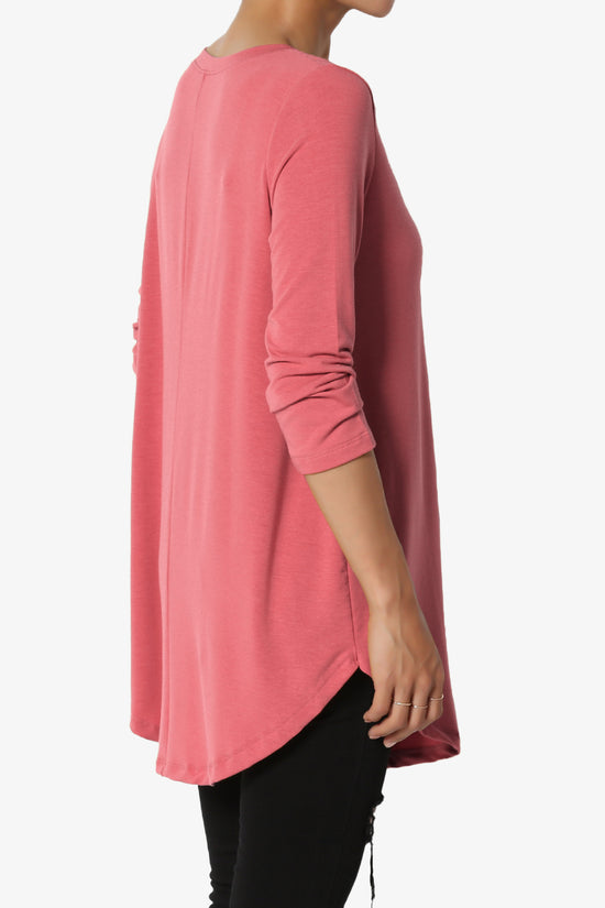 Load image into Gallery viewer, Ramada 3/4 Sleeve Flowy Jersey Top ROSE_4
