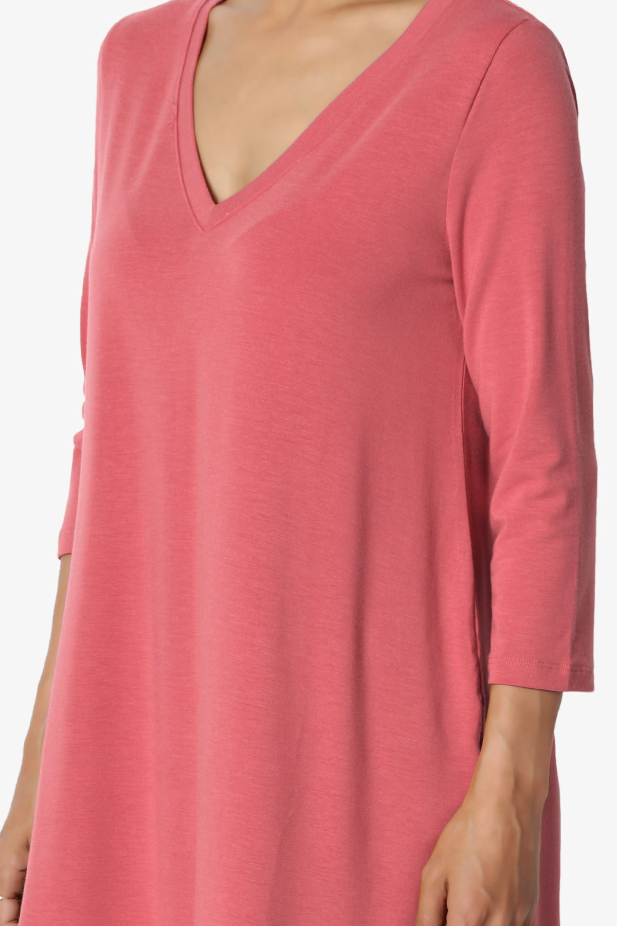 Load image into Gallery viewer, Ramada 3/4 Sleeve Flowy Jersey Top ROSE_5
