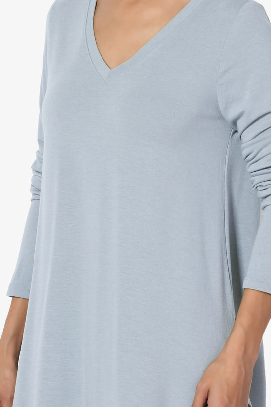 Load image into Gallery viewer, Ramada Long Sleeve Flowy Jersey Top ASH BLUE_5
